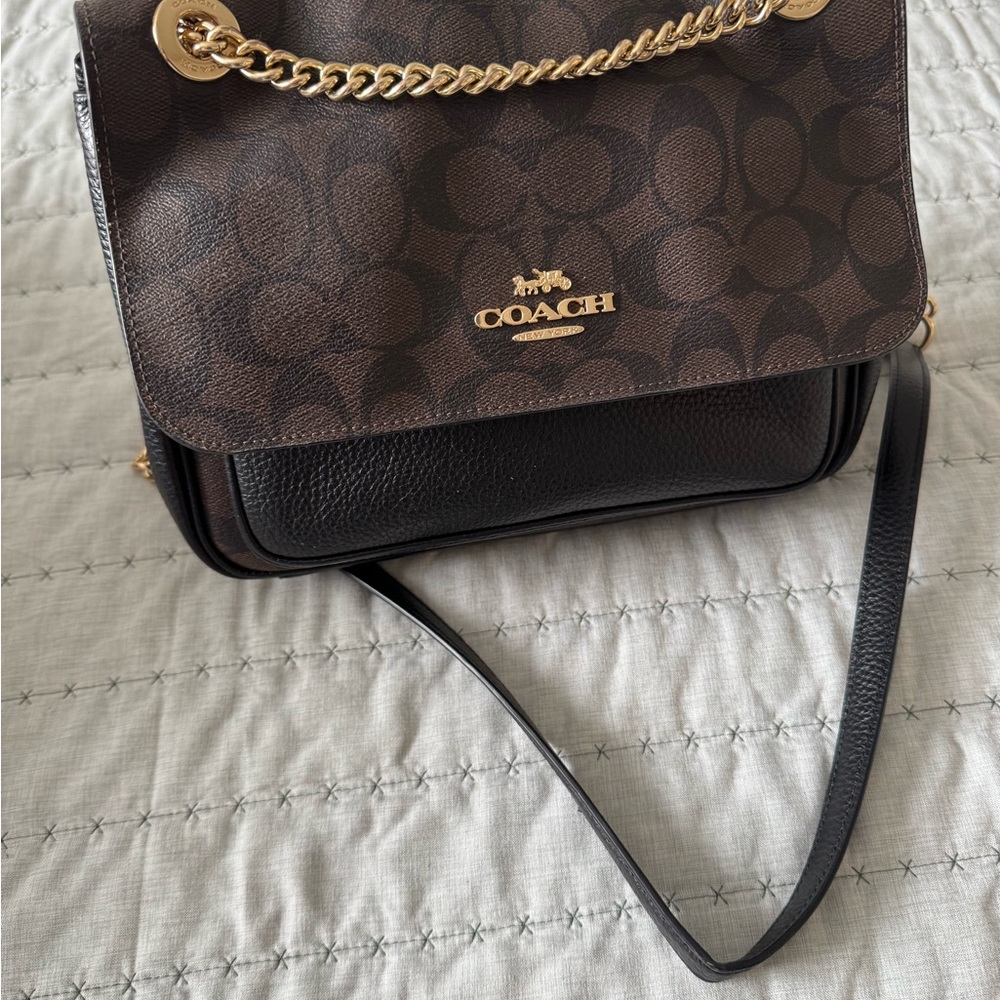 Coach Black and Brown Crossbody Bag